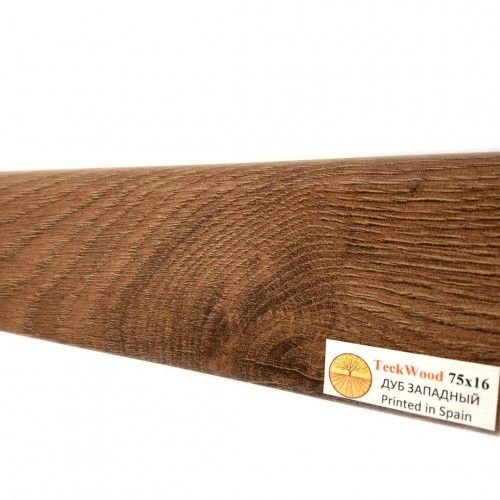 Плинтус МДФ TECKWOOD прямой Дуб Западный 75х16х2150